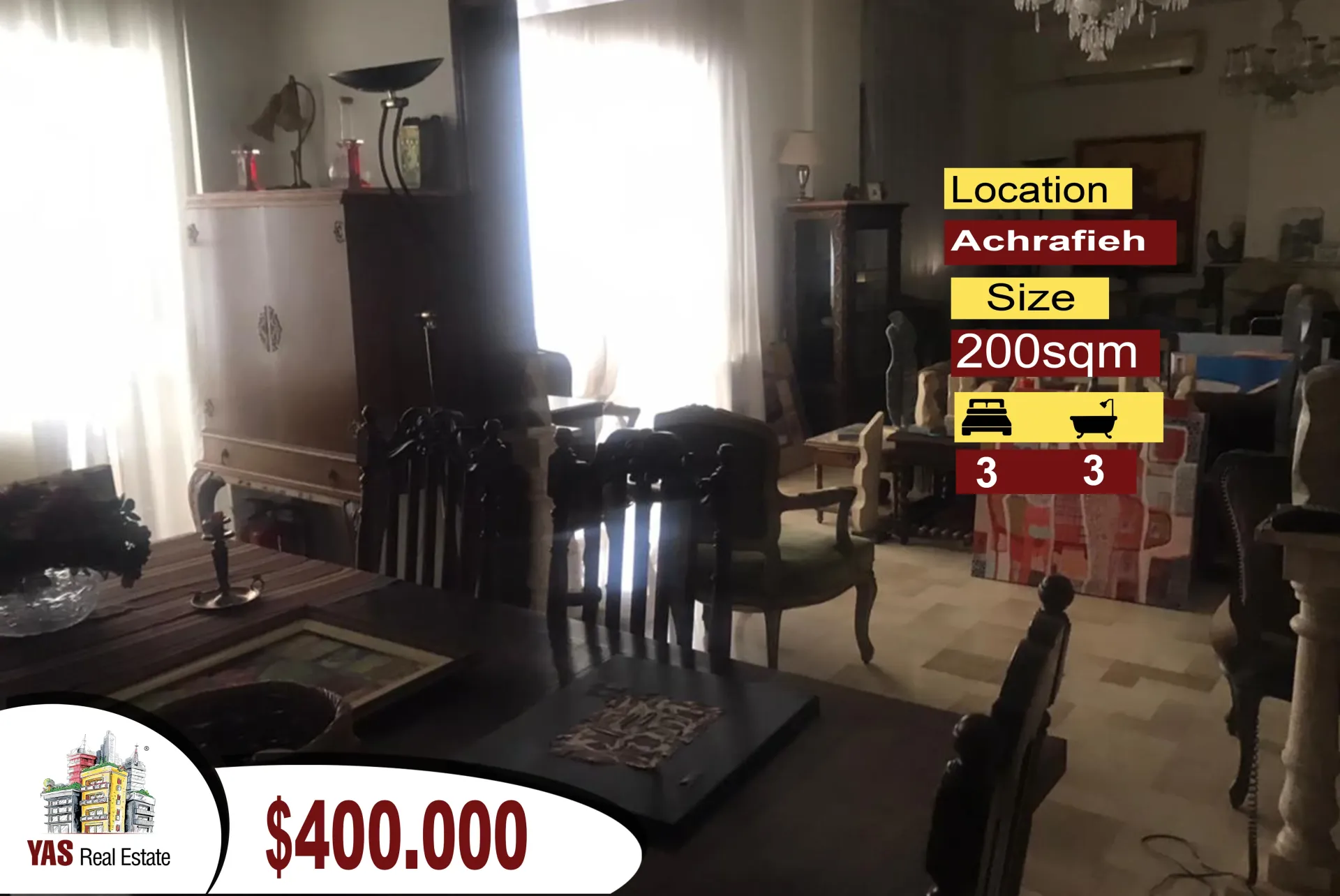Apartment for Sale in Achrafieh