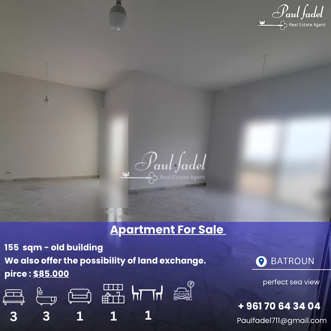 Apartment for sale in Batroun, lebanon