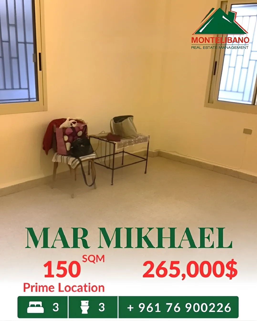 Apartment for sale in Mar Mikhael, Beirut, Lebanon