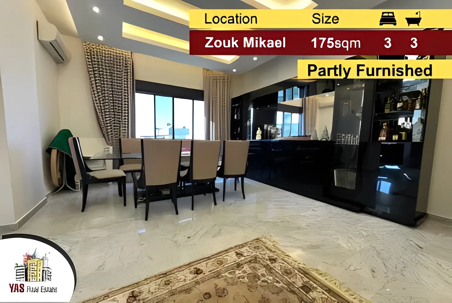 Apartment for Sale in Zouk Mikael - 3 bed, 3 bath