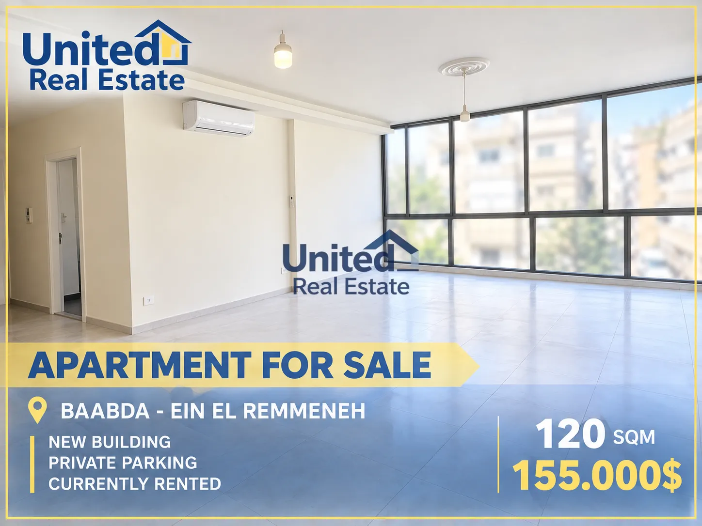 Apartment for sale in Ain el remmaneh, lebanon