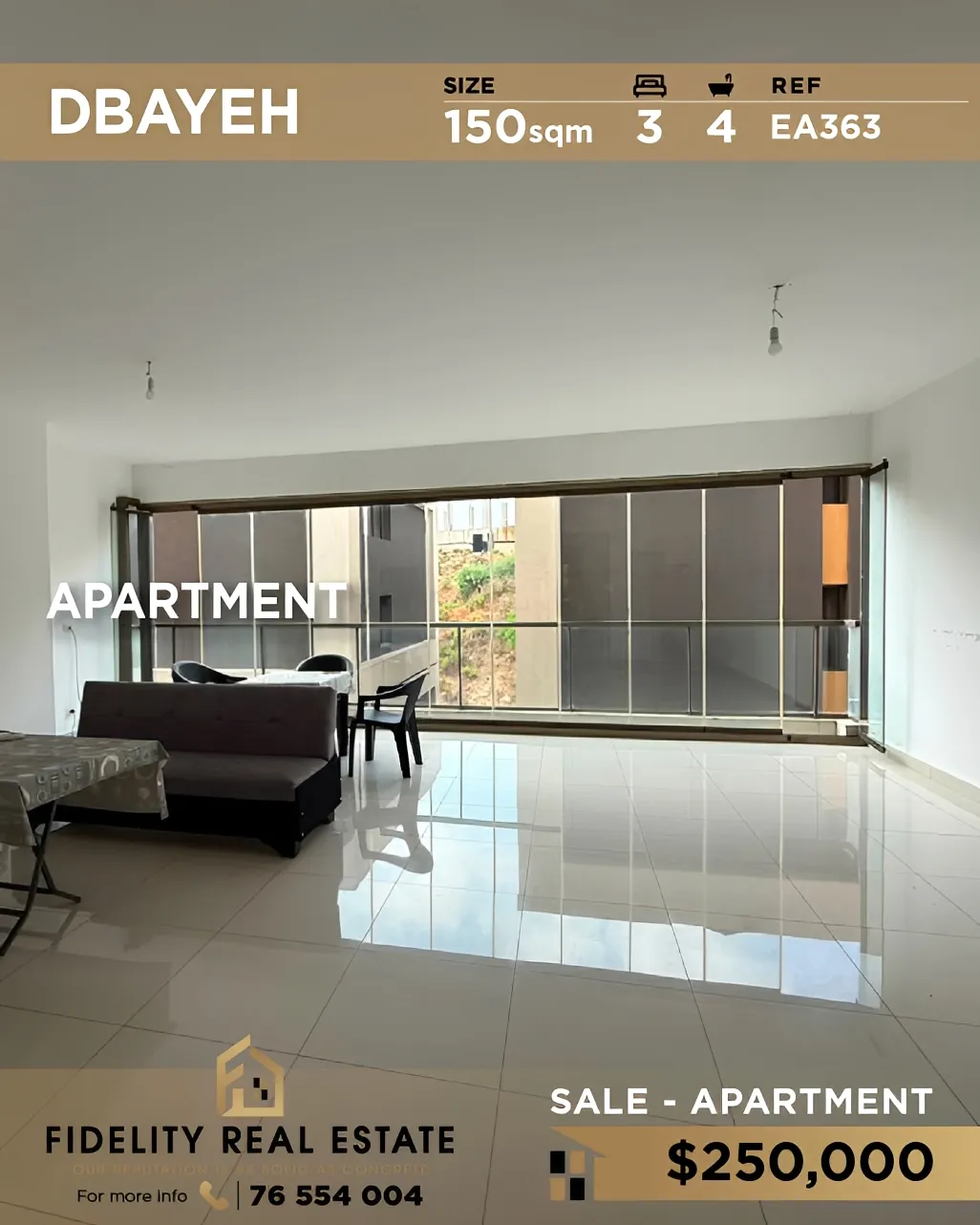 Apartment for sale in Dbayeh, Lebanon