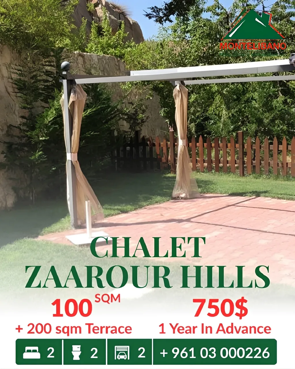 Chalet for rent in Zaarour, Lebanon, Lebanon - 2 bed, 2 bath