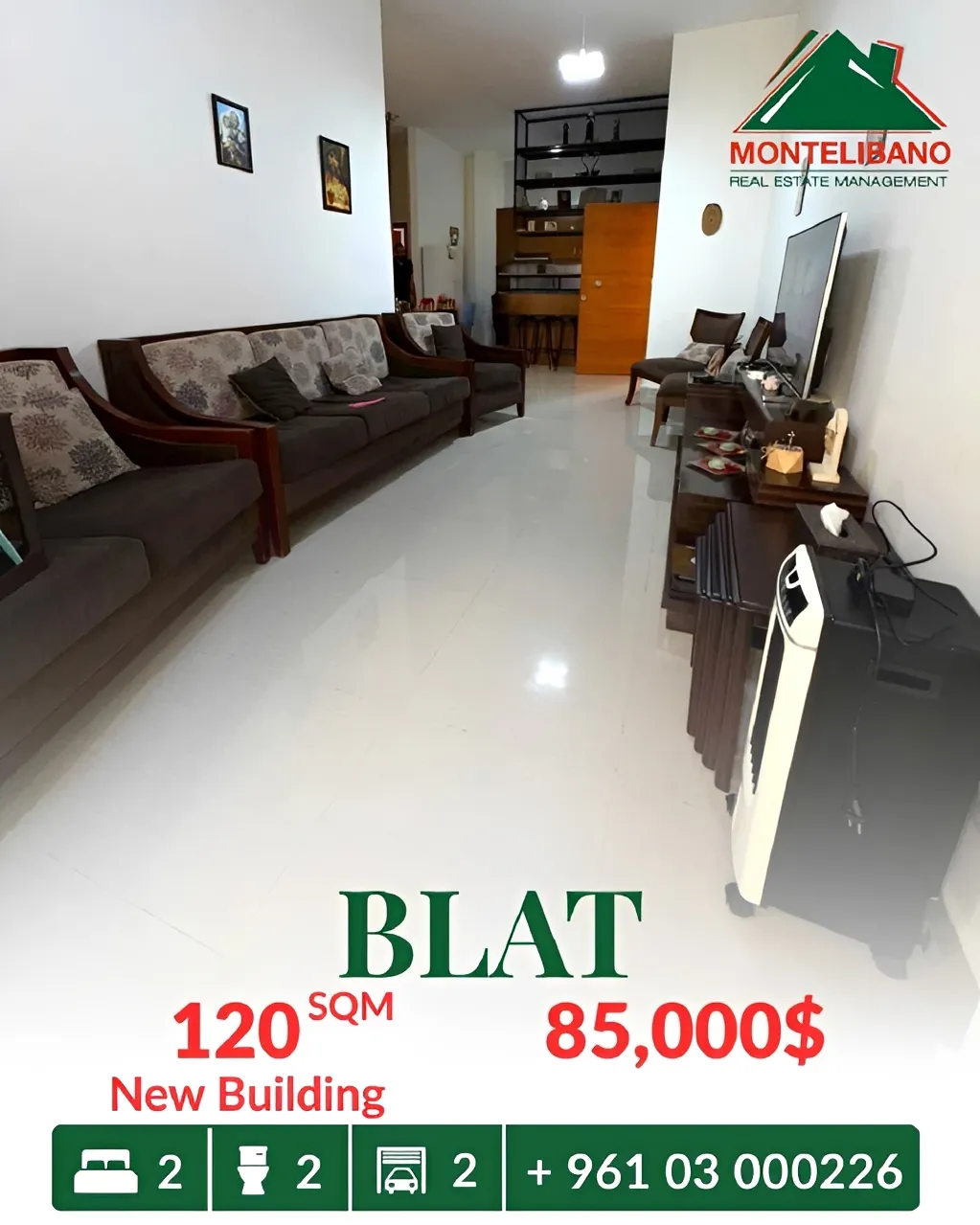 Apartment for sale in Blat, Lebanon