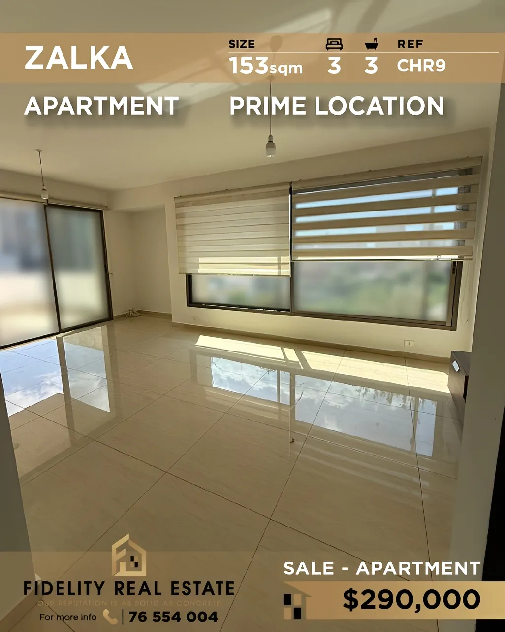Apartment for sale in Zalqa, Lebanon