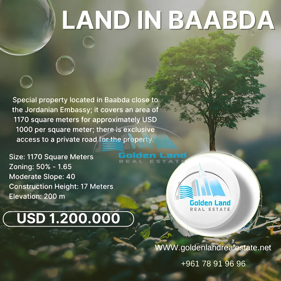 Land for Sale in Baabda, Lebanon