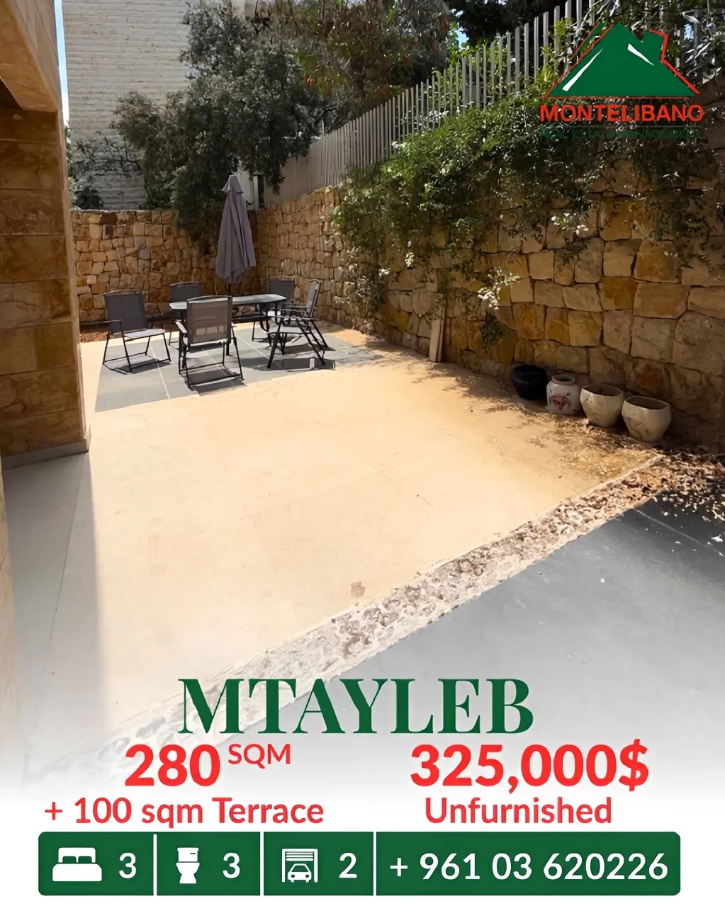 Apartment for sale in Mtayleb