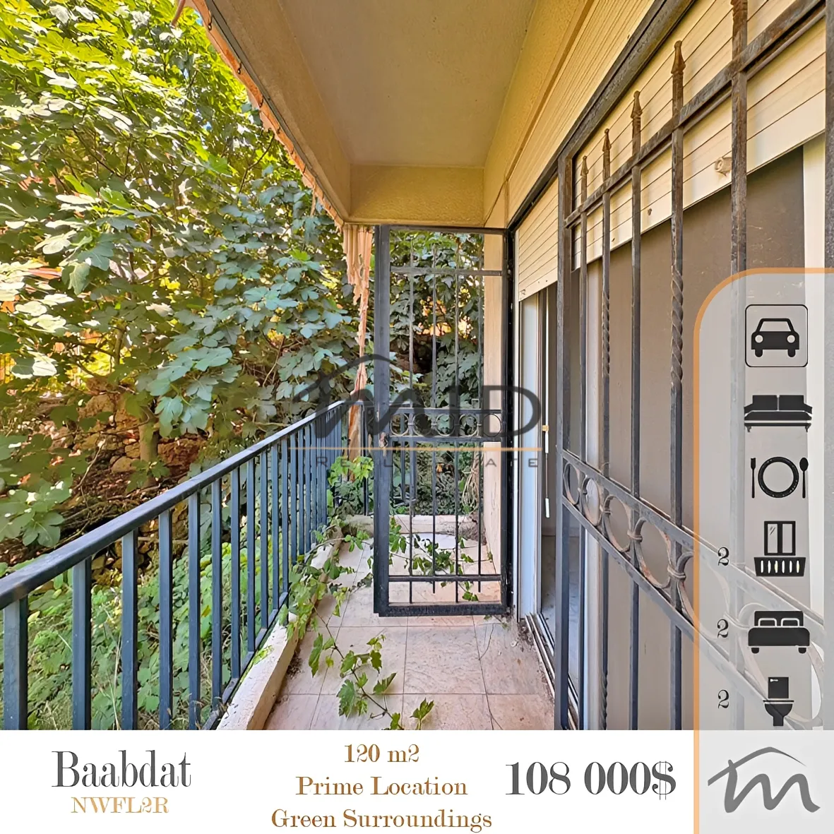 Apartment for sale in Baabdat, lebanon - 2 bed, 2.0 bath