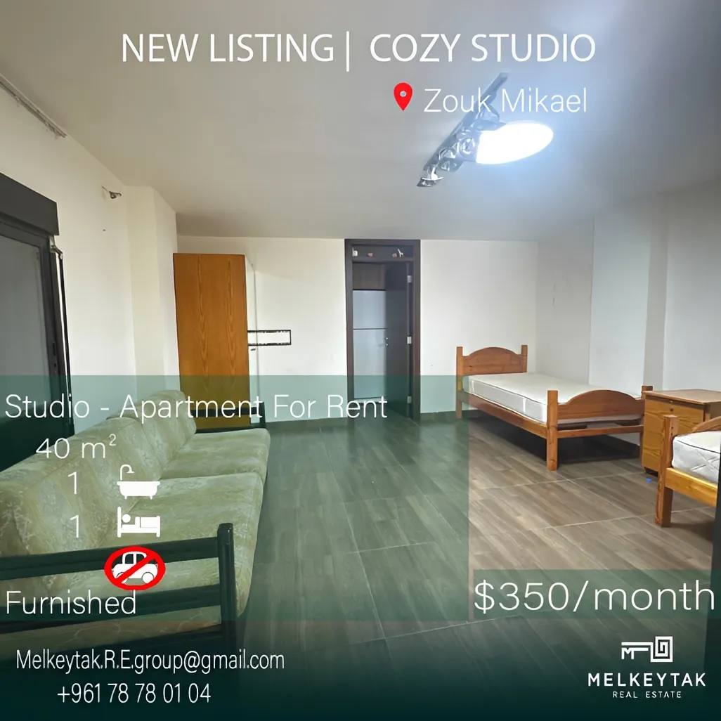 Studio for rent in Zouk Mikael