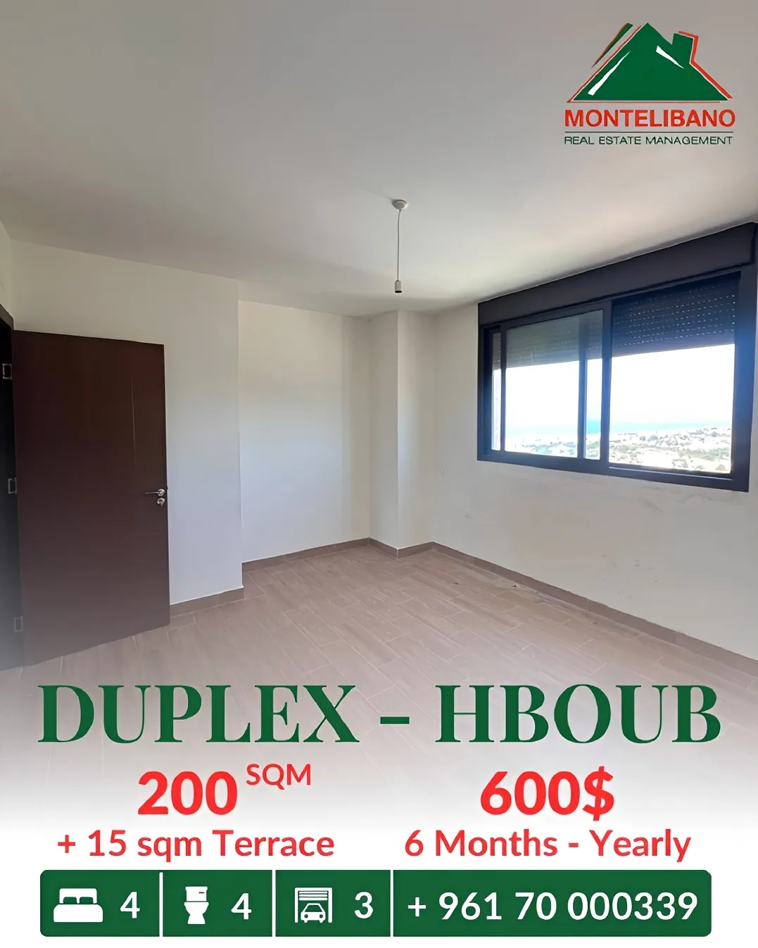 Apartment for rent in Habboub, Lebanon