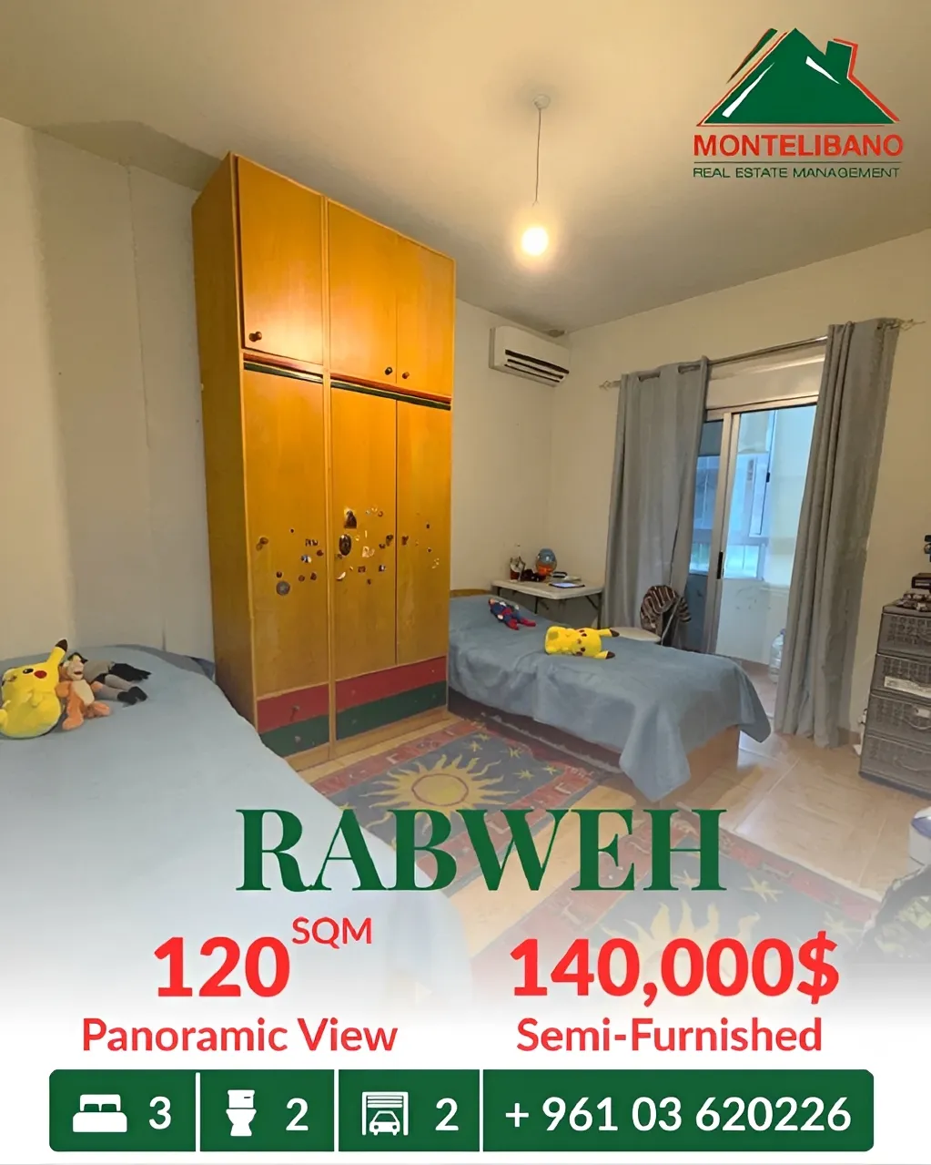 Apartment for sale in Rabweh, Bayrut, Lebanon