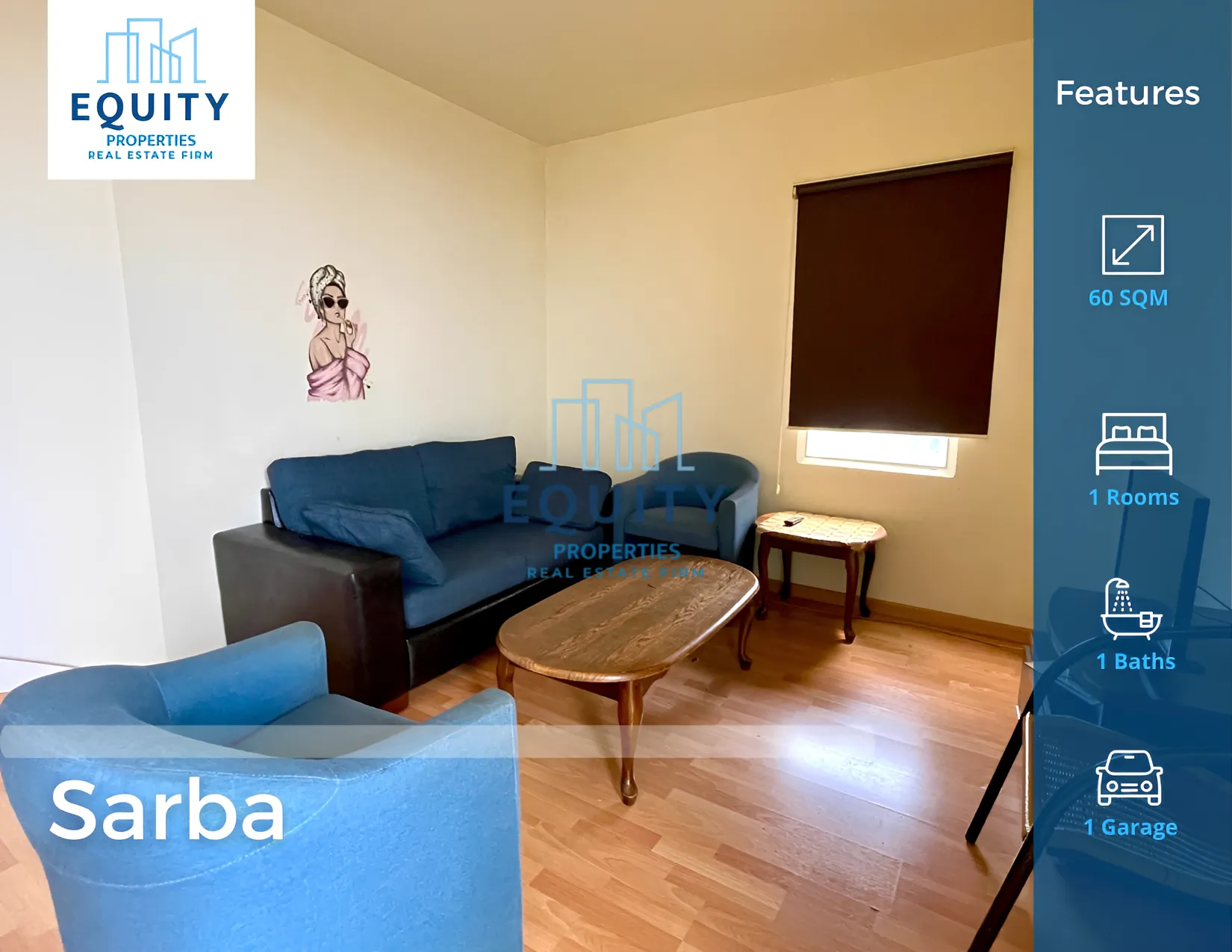 Apartment for Rent in Sarba - 1 bed, 1 bath