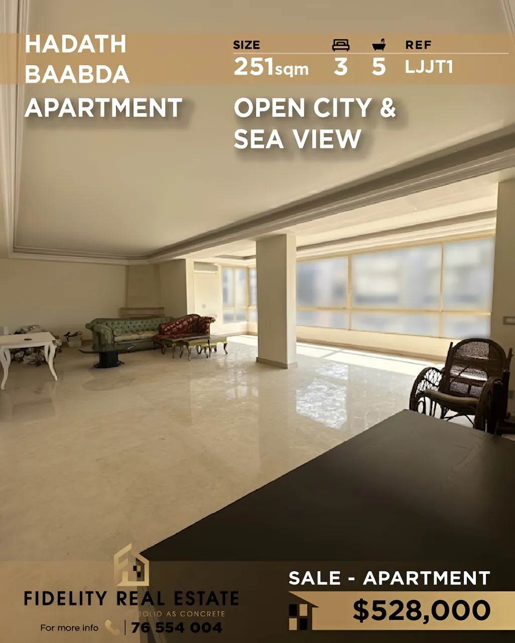 Apartment for sale in Hadath, Lebanon - 3 bed, 5 bath