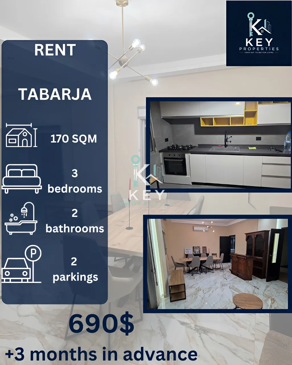 Apartment for rent in Tabarja
