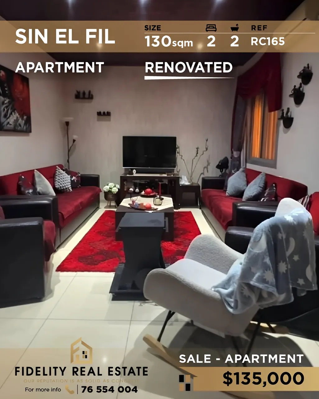 Apartment for sale in Sin El Fil, Lebanon - 2 bed, 2 bath