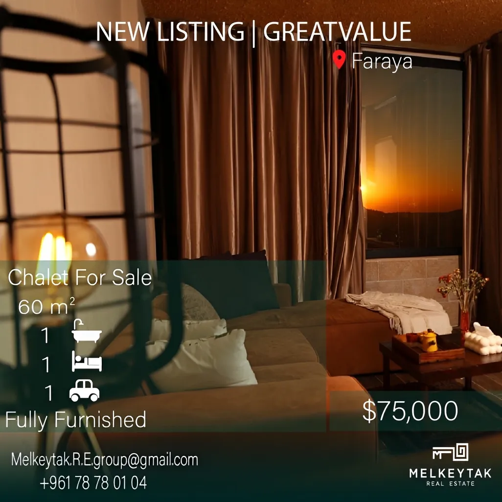 Chalet for sale in Faraya, Lebanon - 1 bed, 1 bath