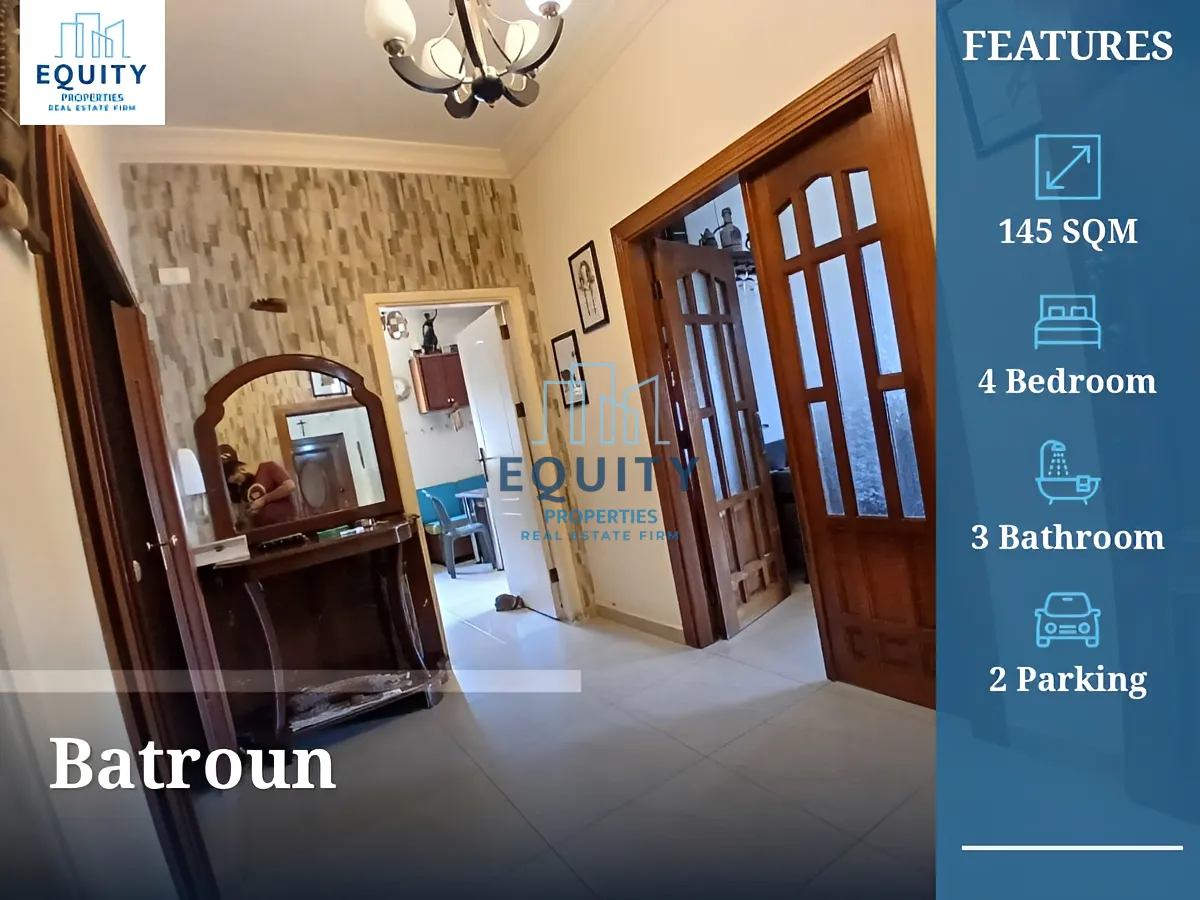 Apartment for sale in Batroun - 4 bed, 3 bath