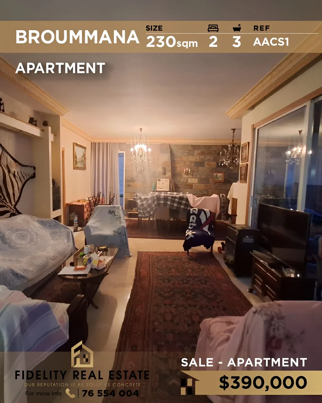 Apartment for sale in Broummana, Lebanon - 2 bed, 3 bath