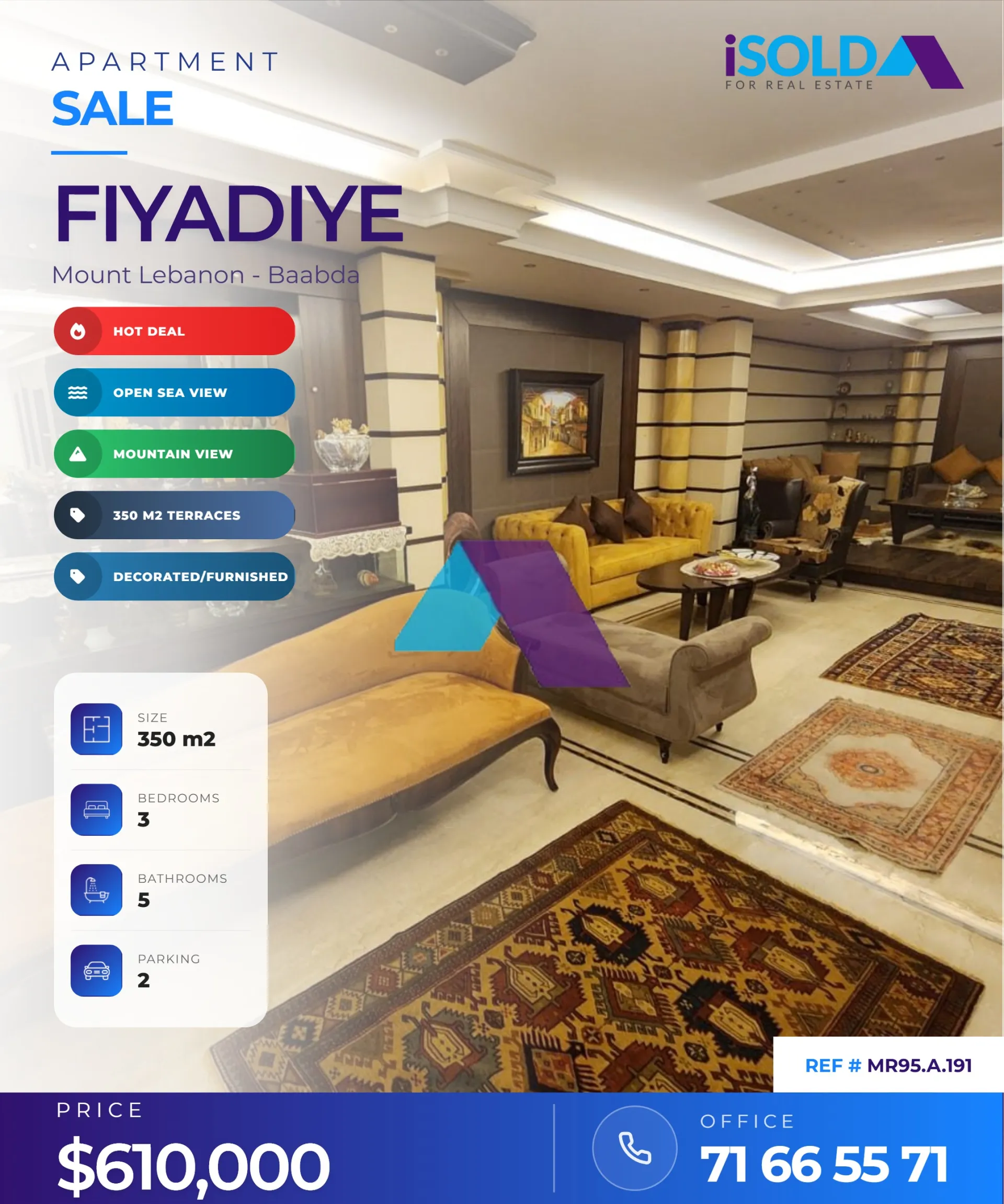Apartment for sale in Faiyadiyeh, Lebanon
