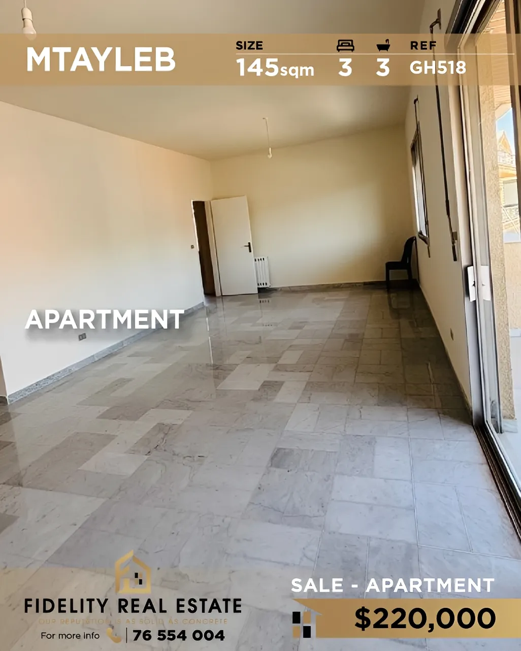 Apartment for sale in Mtayleb, Lebanon - 3 bed, 3 bath