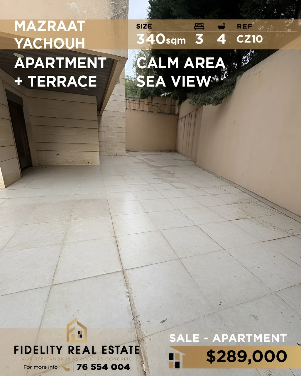 Apartment for sale in Mazraat Yachoua, Lebanon - 3 bed, 4 bath