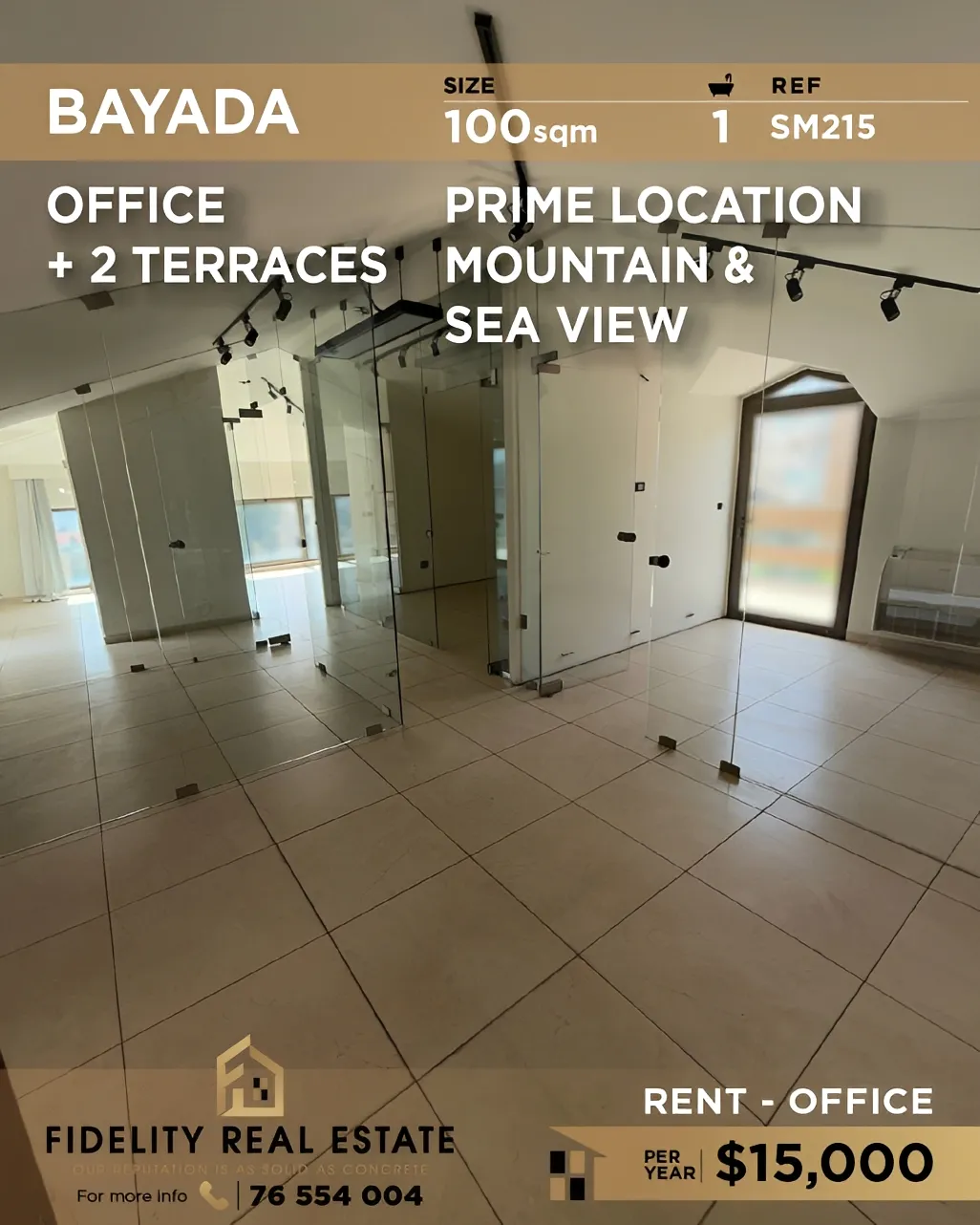 Office for rent in WJ98+96V, Bayada Main Road, Rabieh, Lebanon