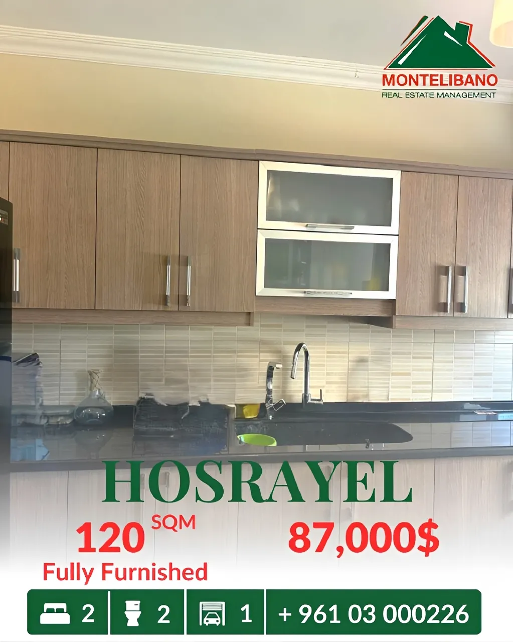 Apartment for sale in Hosrayel, Lebanon - 2 bed, 2 bath