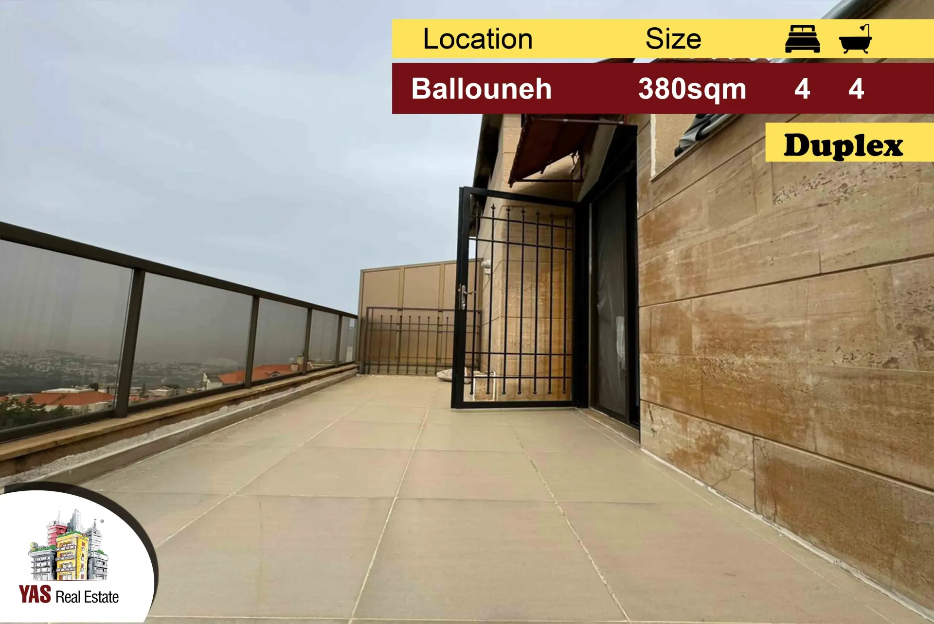 Apartment for Sale in Ballouneh - 4 bed, 4 bath