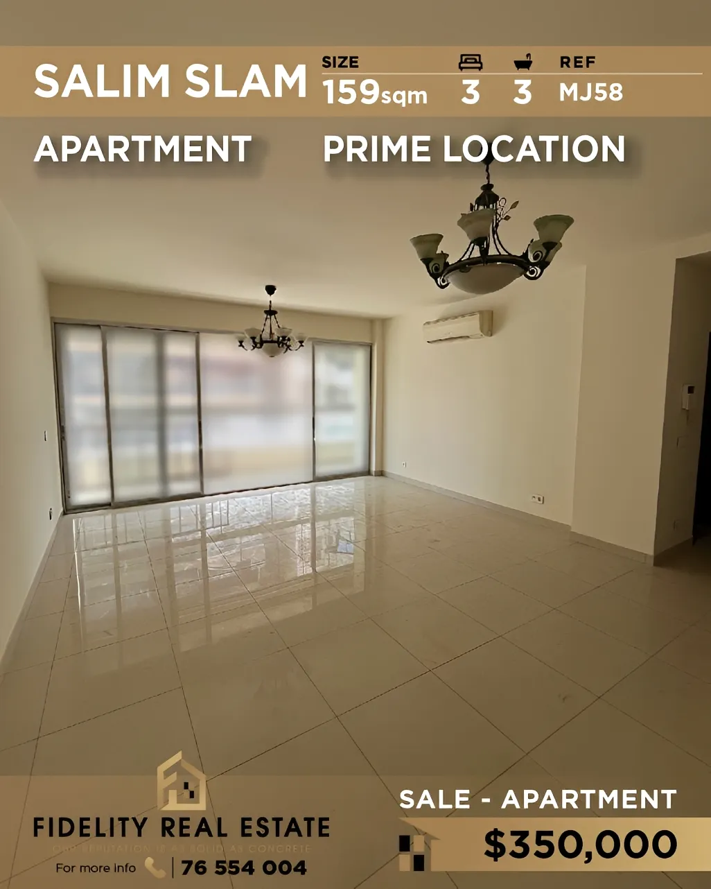 Apartment for sale in Salim Salam, Bayrut, Lebanon - 3 bed, 2 bath
