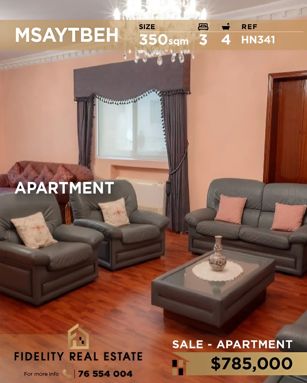 Apartment for sale in Wata El Msaytbeh, Beirut, Lebanon - 3 bed, 4 bath