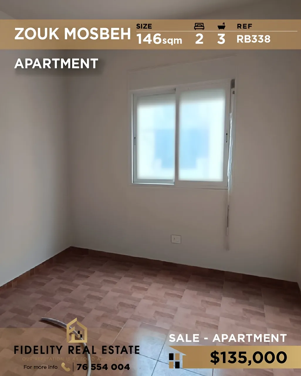 Apartment for sale in Zouk Mosbeh, Lebanon - 2 bed, 3 bath