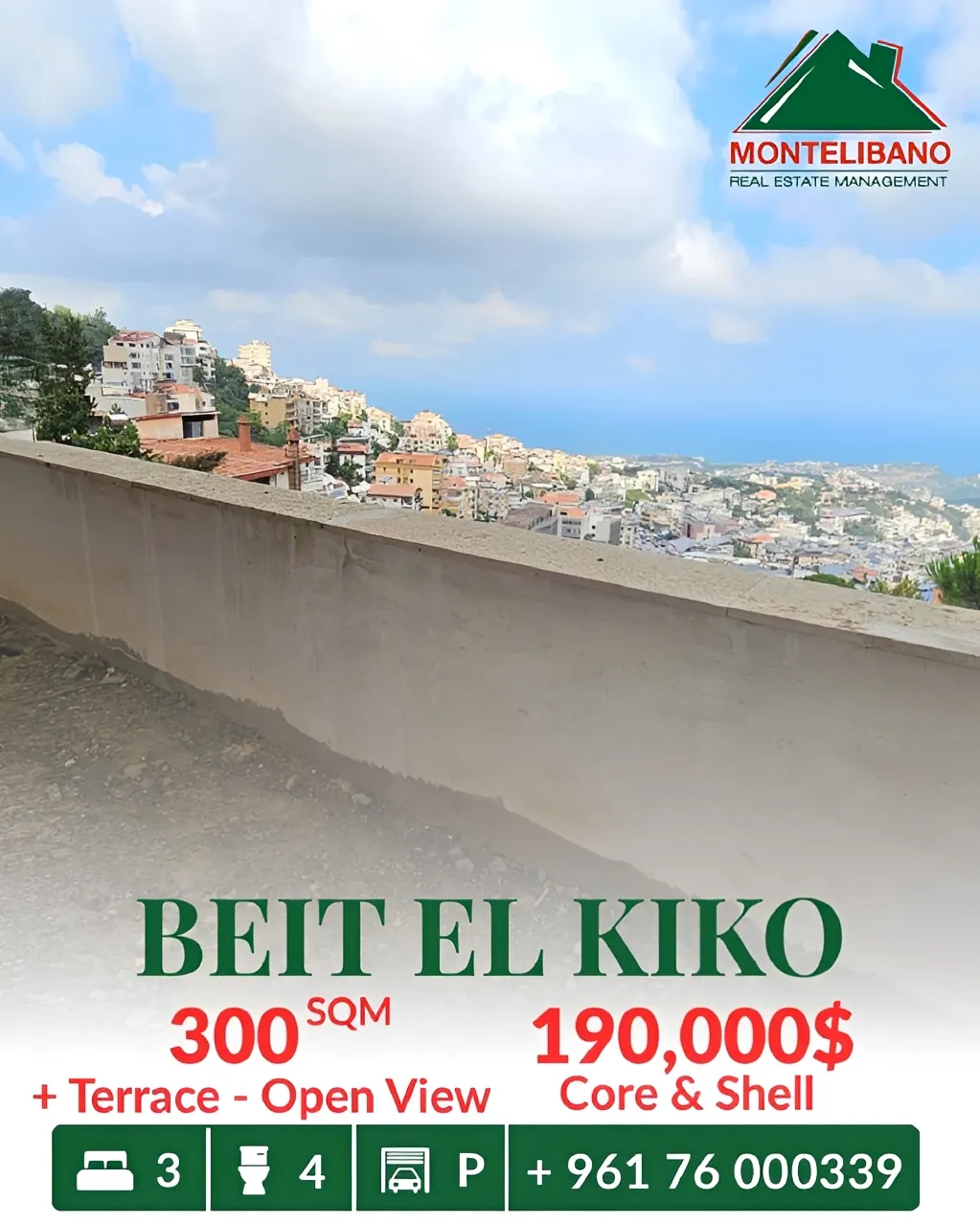 Apartment for sale in Beit El Kiko, Lebanon - 3 bed, 4 bath