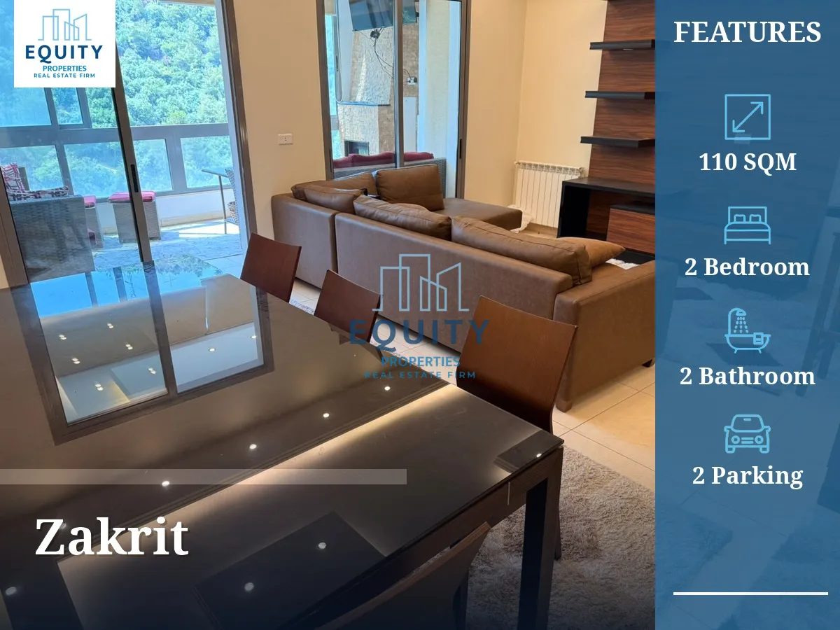 Apartment for rent in Zakrit - 2 bed, 2 bath