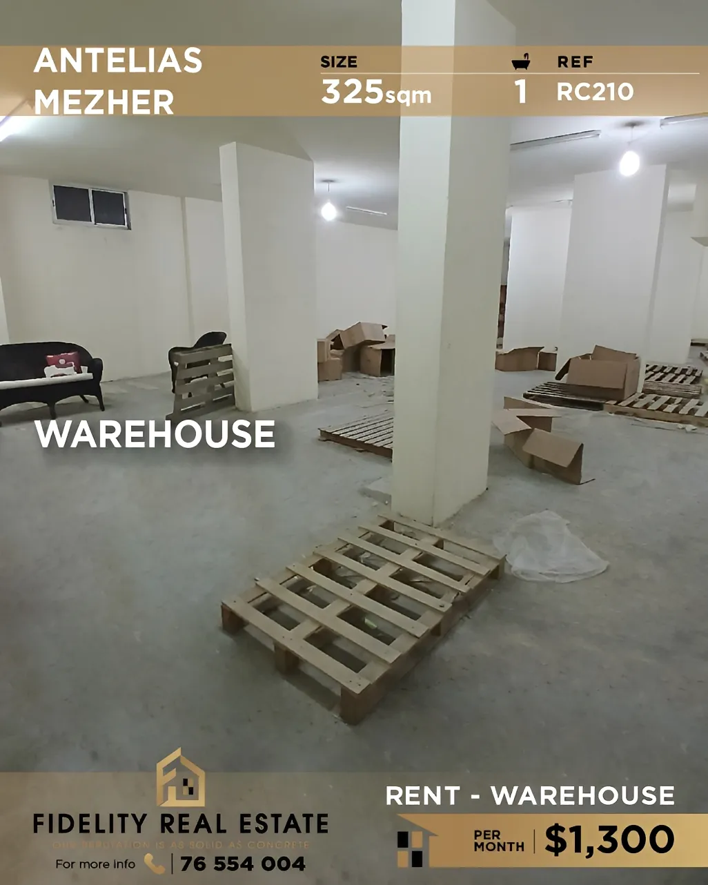 Warehouse for rent in Antelias, Lebanon