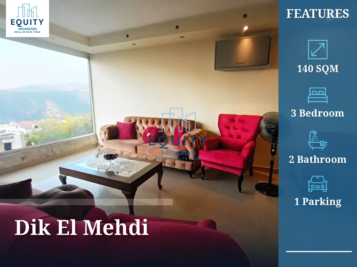 Apartment for rent in Dik El Mehdi - 3 bed, 2 bath
