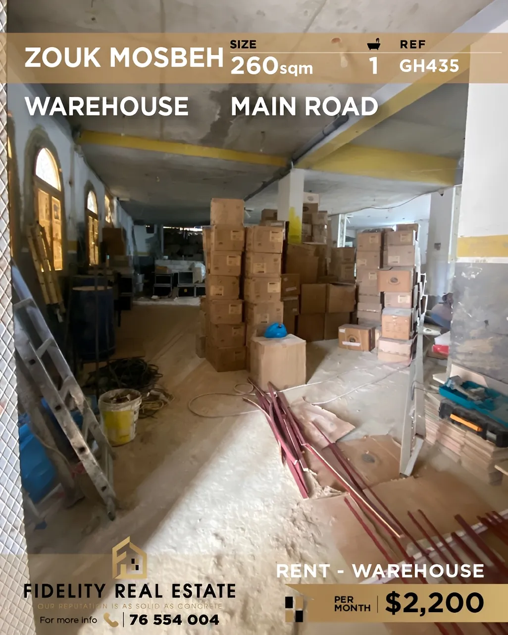 Warehouse for rent in Zouk Mosbeh, Lebanon