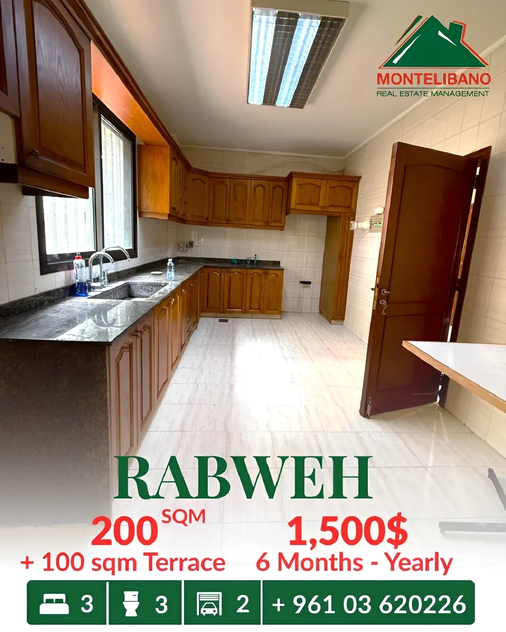 Apartment for rent in Rabweh, Bayrut, Lebanon