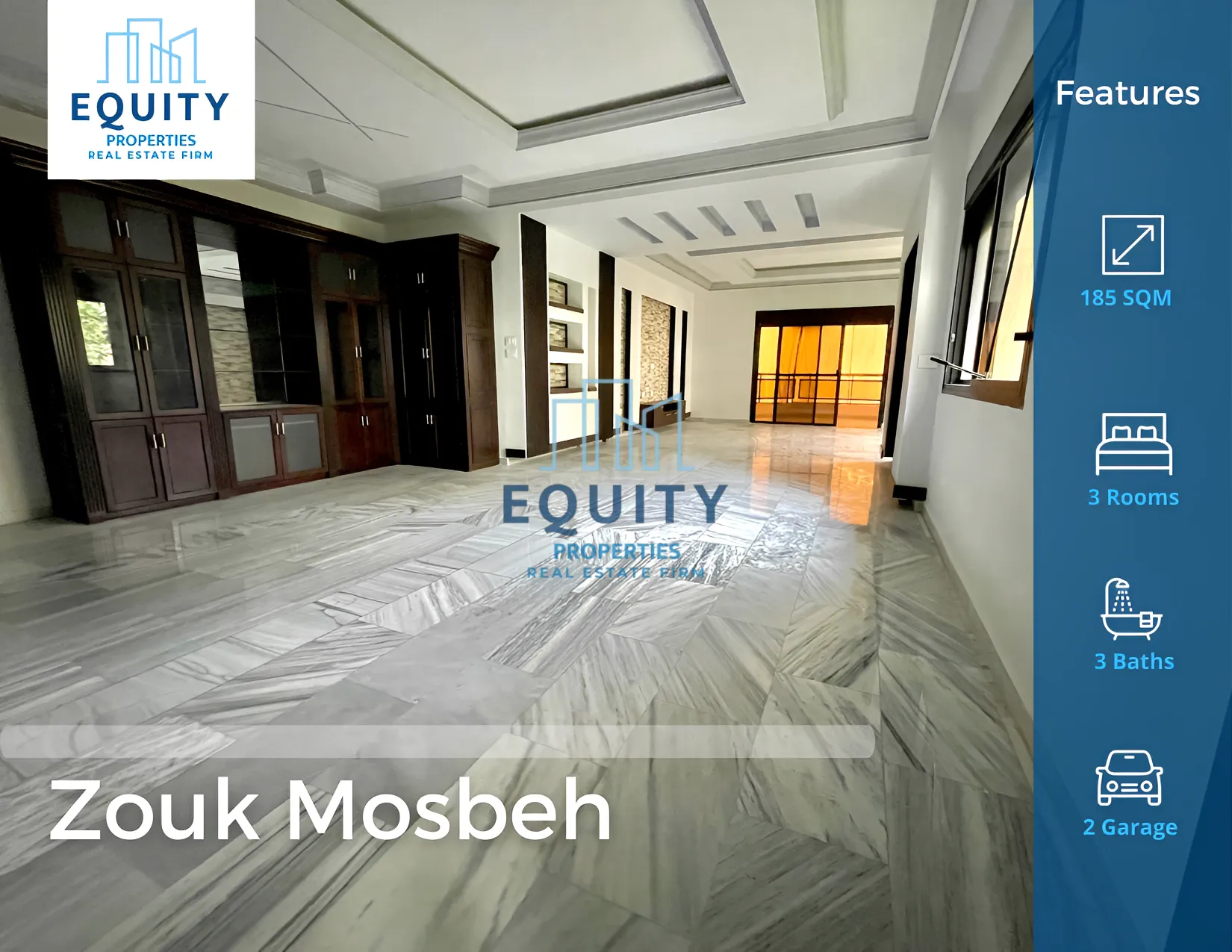 Apartment for Sale in Zouk Mosbeh - 3 bed, 3 bath