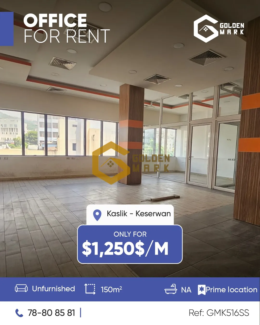 Office for Rent in Kaslik