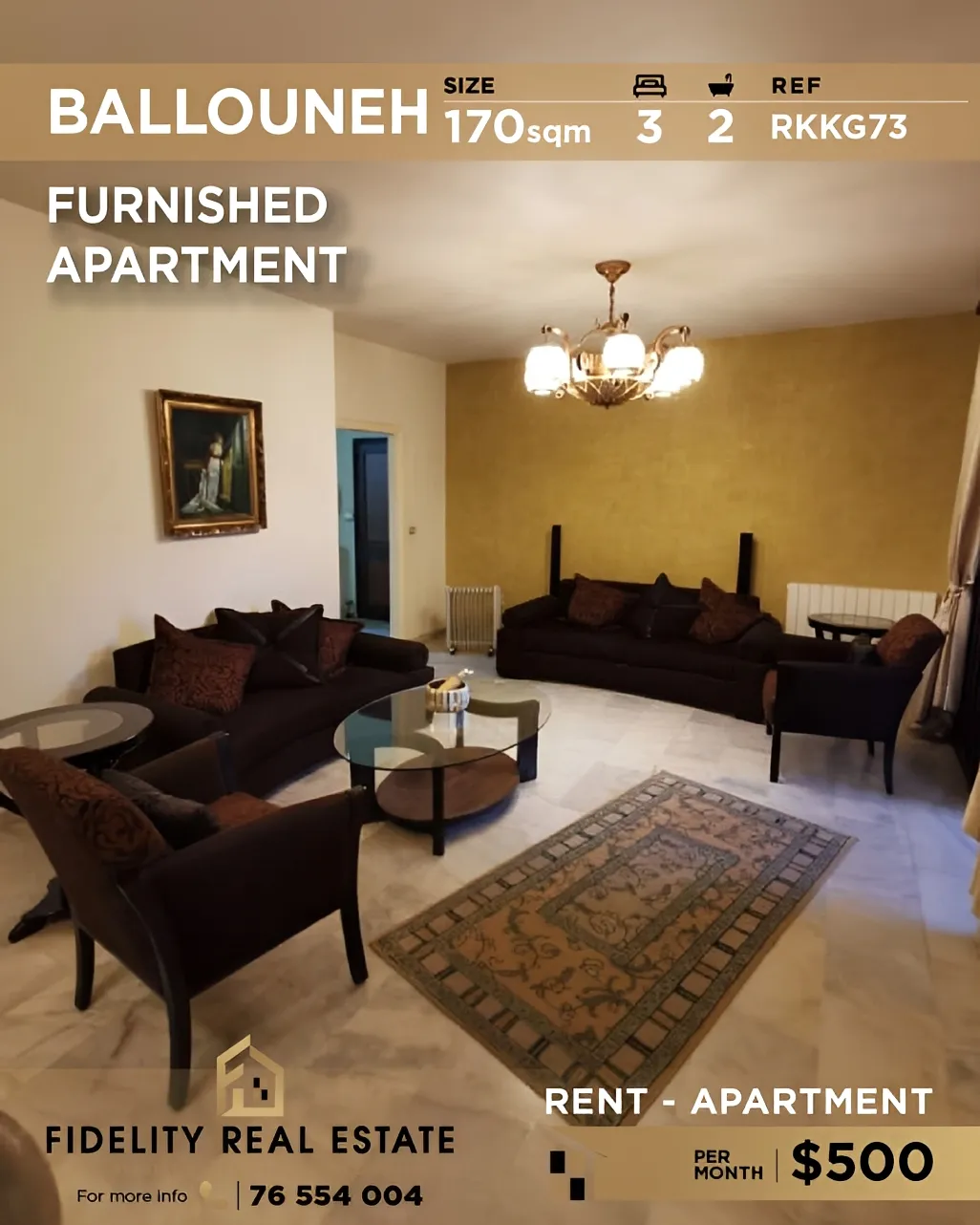 Apartment for rent in Ballouneh, Lebanon