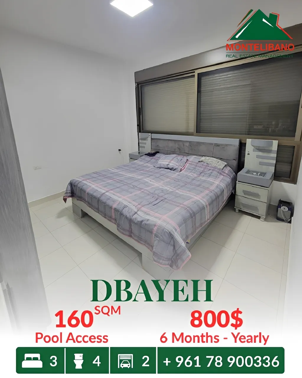 Apartment for rent in Dbayeh
