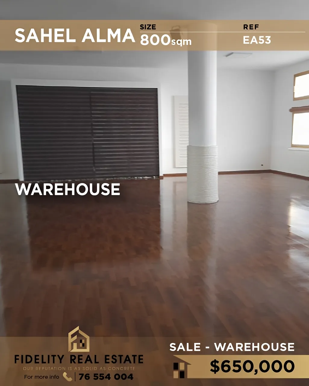 Warehouse for sale in Sahel Aalma, Lebanon