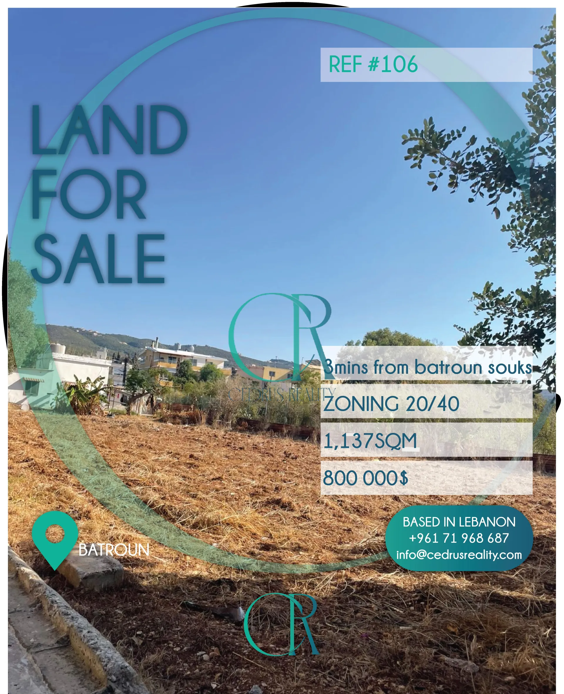 Residential Land for sale in Batroun, Lebanon