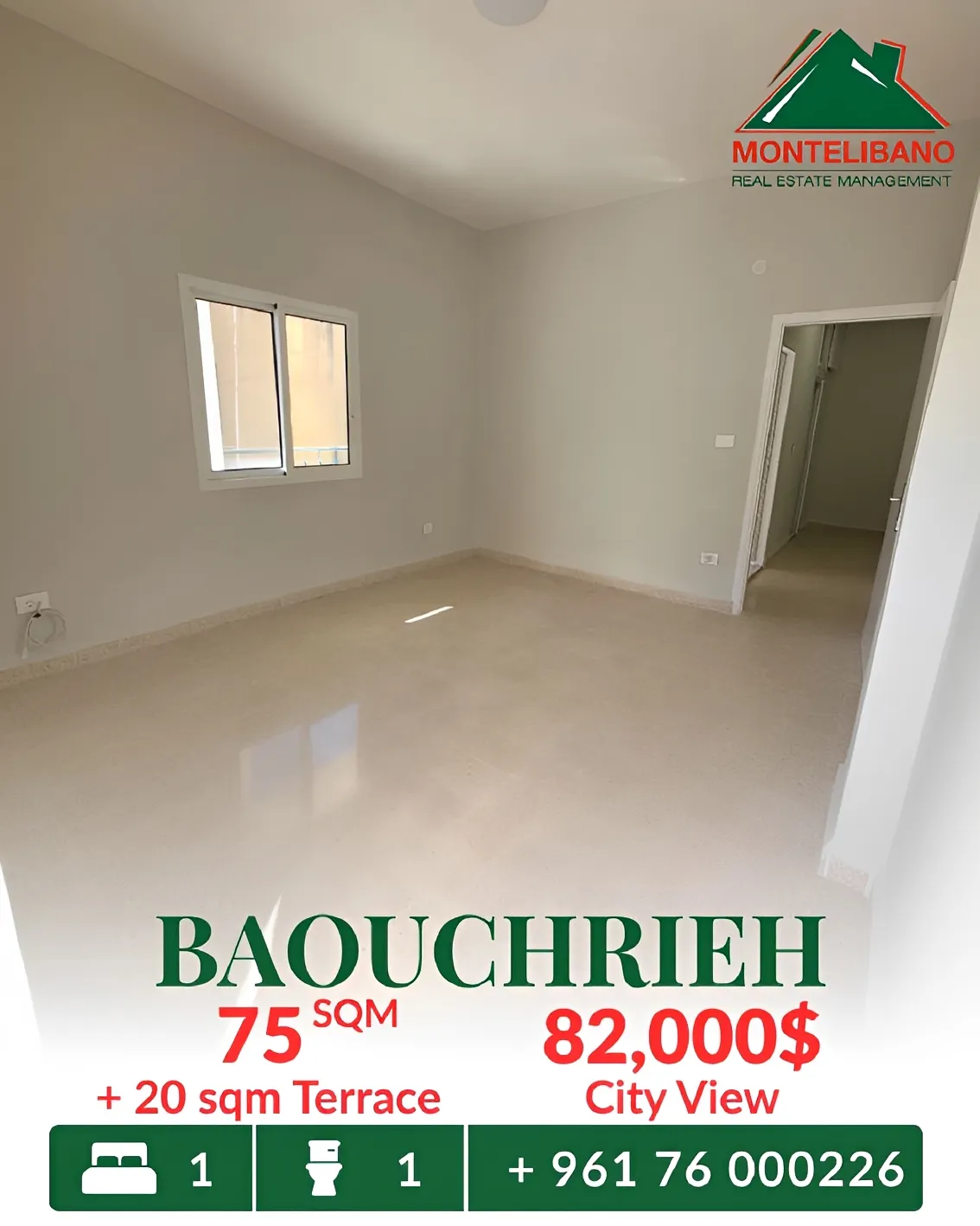 Apartment for sale in Baouchriyeh