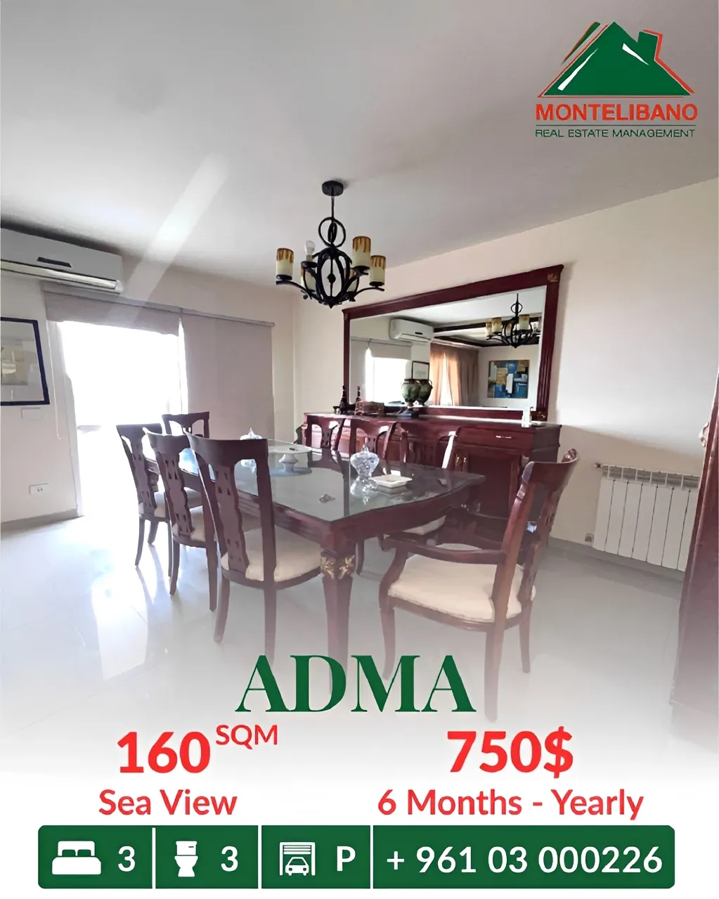 Apartment for rent in Adma w Dafnah