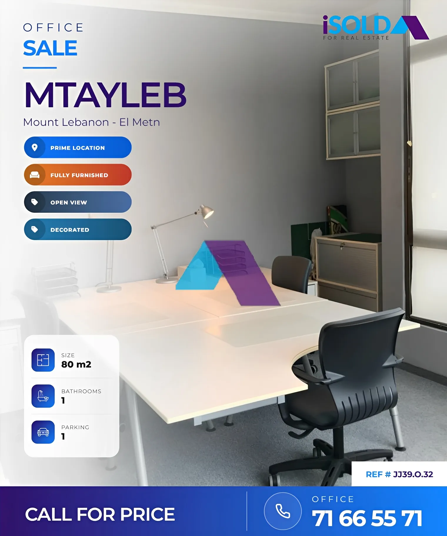 Office for sale in Mtayleb