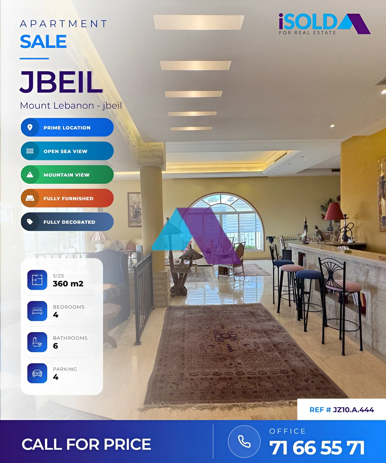 Apartment for sale in Jbeil