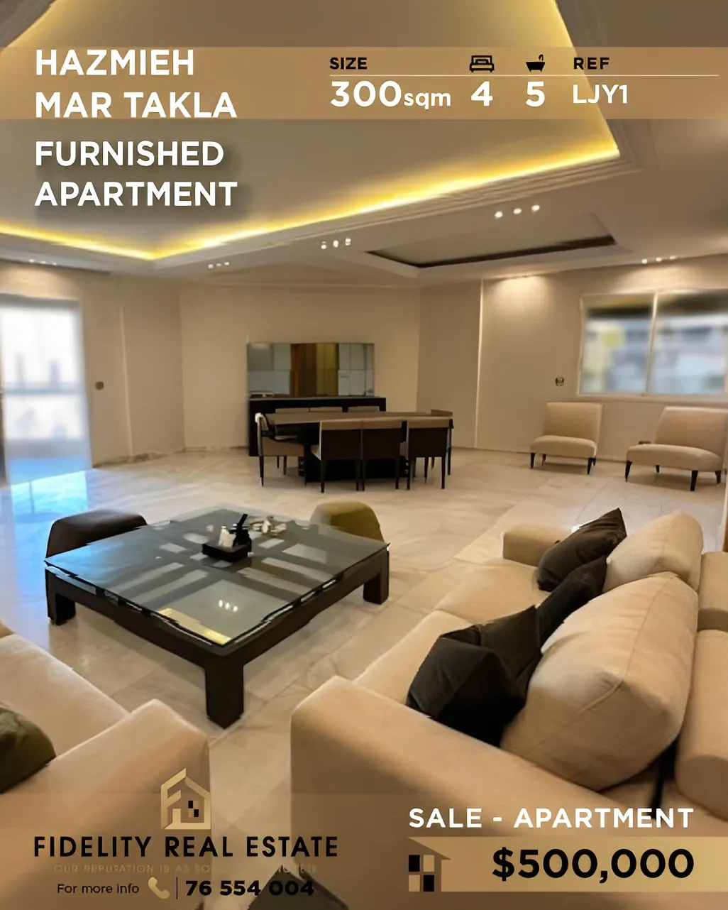 Apartment for Sale in Mar Takla, Hazmieh
