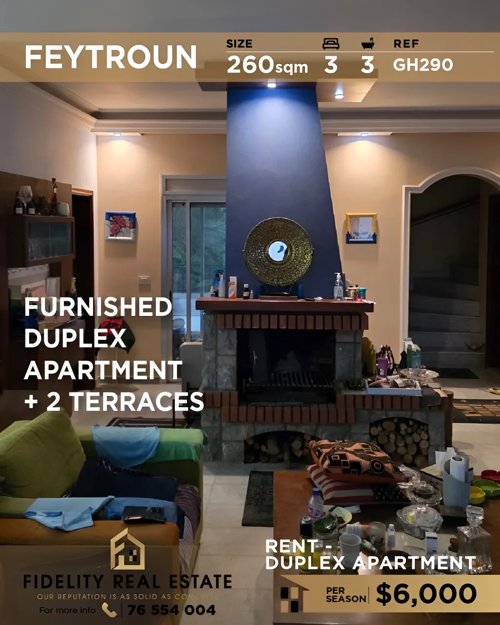 Duplex for rent in Faitroun, Lebanon - 3 bed, 3 bath