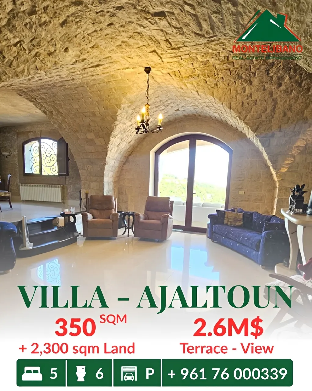 Villa for sale in Ajaltoun, Lebanon